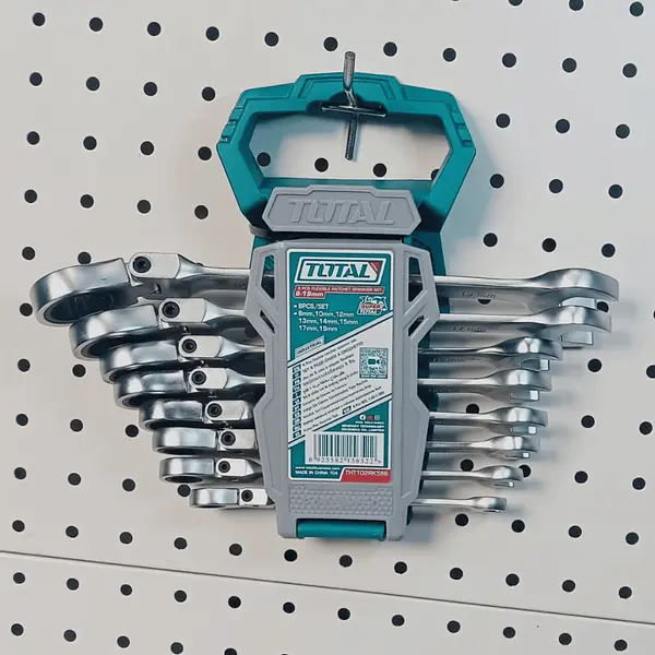 Llaves Mixta Con Ratchet Escualizable 8-19mm - 8pcs Total