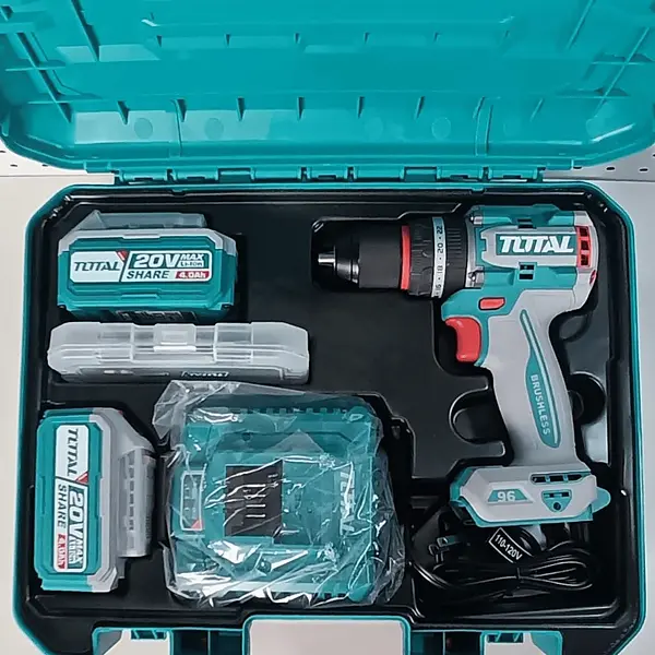 Taladro 20v Percutor 1/2" 96nm + 2 Batería 4.0 Ah Total