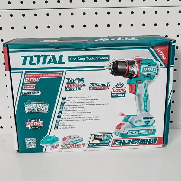 Taladro Inalambrico 20v 1/2 + 1 Baterias 2.0 Ah Total