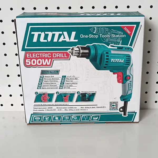 Taladro 500w 3/8" Percutor Industrial Total