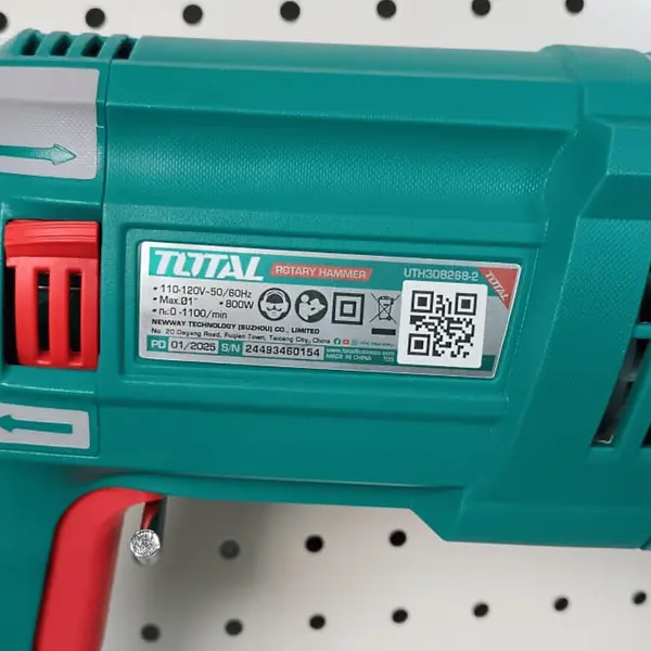 Taladro Rotomartillo 800w 2.5 J + Mandril Total