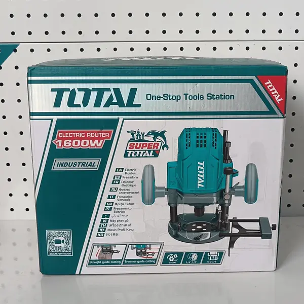 Ruteadora 1600w 1/4"-1/2" Industrial Total