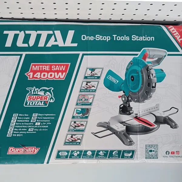 Sierra Acolilladora Ingleteadora 8" 1400w Total