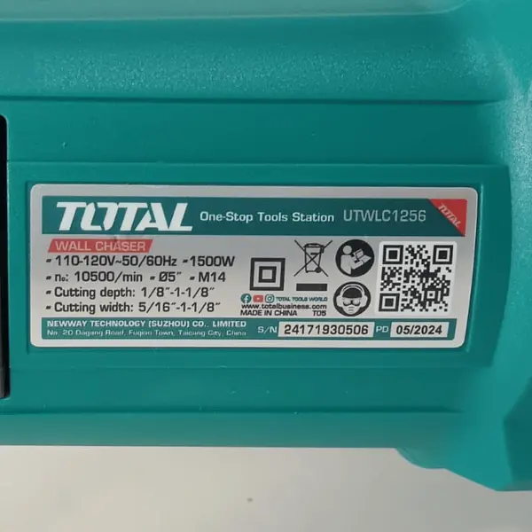 Acanaladora De Concreto 1500w (5") Industrial Total
