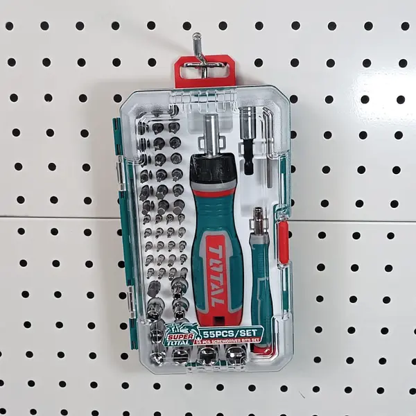 Juego De Puntas Y Copas Destornillador Ratchet 55pzs Total