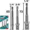 Juego De Adaptadores Para Copas De 1/4"-3/8"-1/2" 3pzs Total