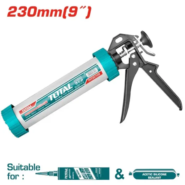 Pistola Calafateadora 9" Tubo De Aluminio Total