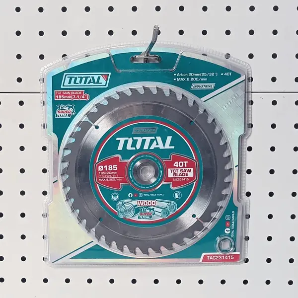 Disco 7" Madera 40t 185mmx20mm Industrial Total