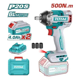 Taladro Impacto 20v 1/2" 500nm + 2 Baterías 4.0 Ah Total