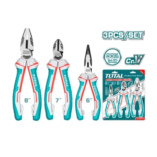 Juego De Alicates - 3pzs Industrial Total
