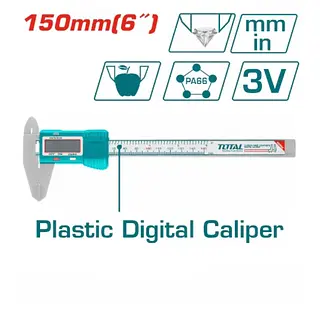 Calibrador Pie De Rey 150mm Digital Plástico Super Total