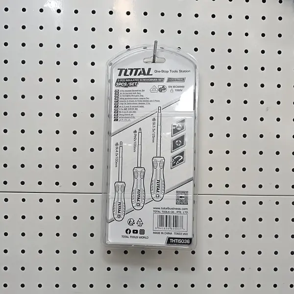 Juego De Destornillador Aislado 1000v Industrial 3pzs Total