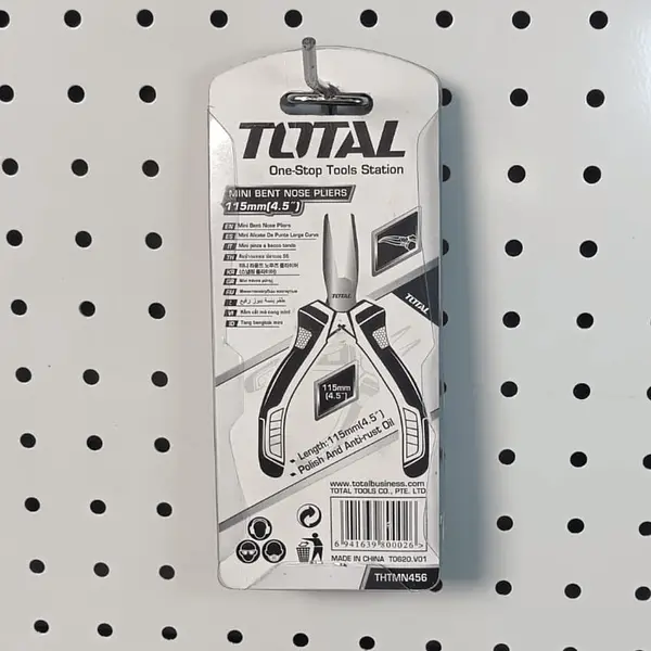 Mini Alicate 4-1/2" Punta Curva Total