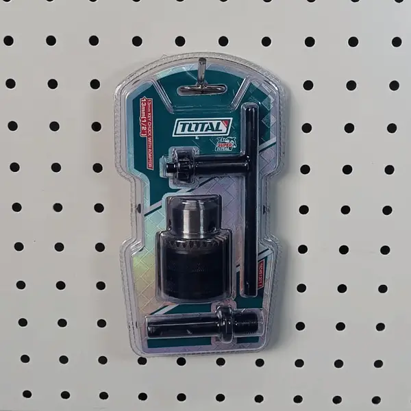 Mandril 1/2" + Llave + Adaptador Sds Plus Total
