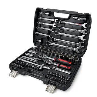 Juego De Dados Y Herramientas 61 Piezas Cr-V